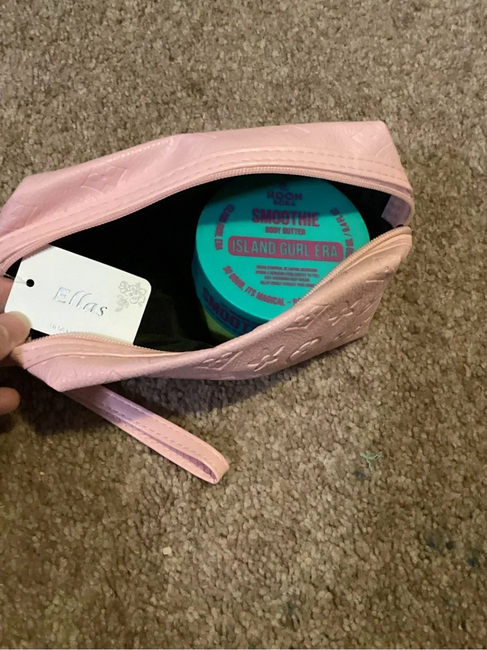 Cute Ella’s brand wristlet with body butter